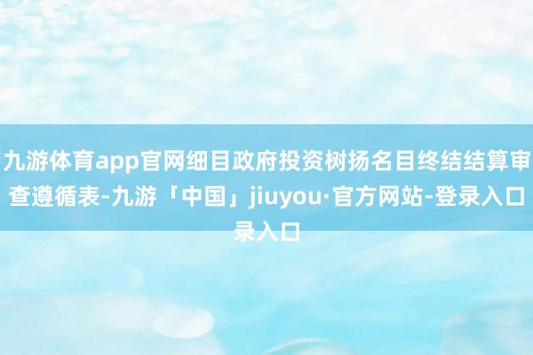 九游体育app官网细目政府投资树扬名目终结结算审查遵循表-九游「中国」jiuyou·官方网站-登录入口