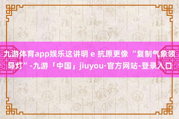九游体育app娱乐这讲明 e 抗原更像 “复制气象领导灯”-九游「中国」jiuyou·官方网站-登录入口